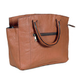 Women's Full-Grain Leather Tote Bag with Top Handles