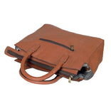 Women's Full-Grain Leather Tote Bag with Top Handles