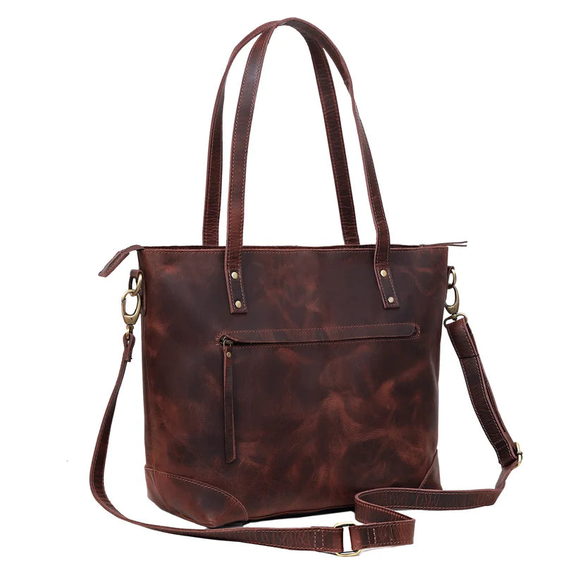 SCARLETT BUFFALO LEATHER TOTE BAG