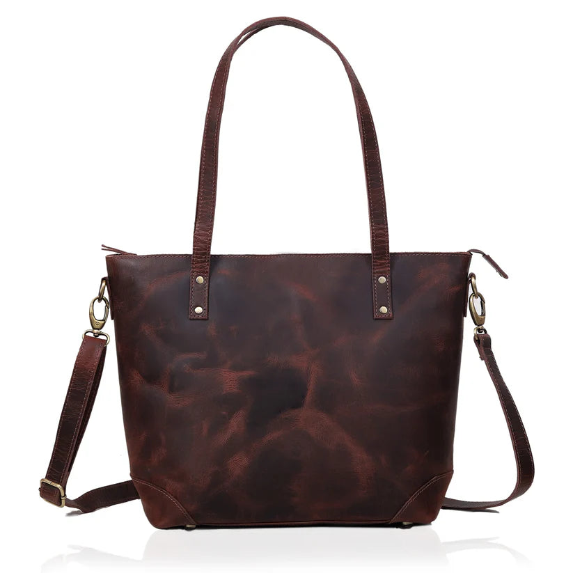 SCARLETT BUFFALO LEATHER TOTE BAG