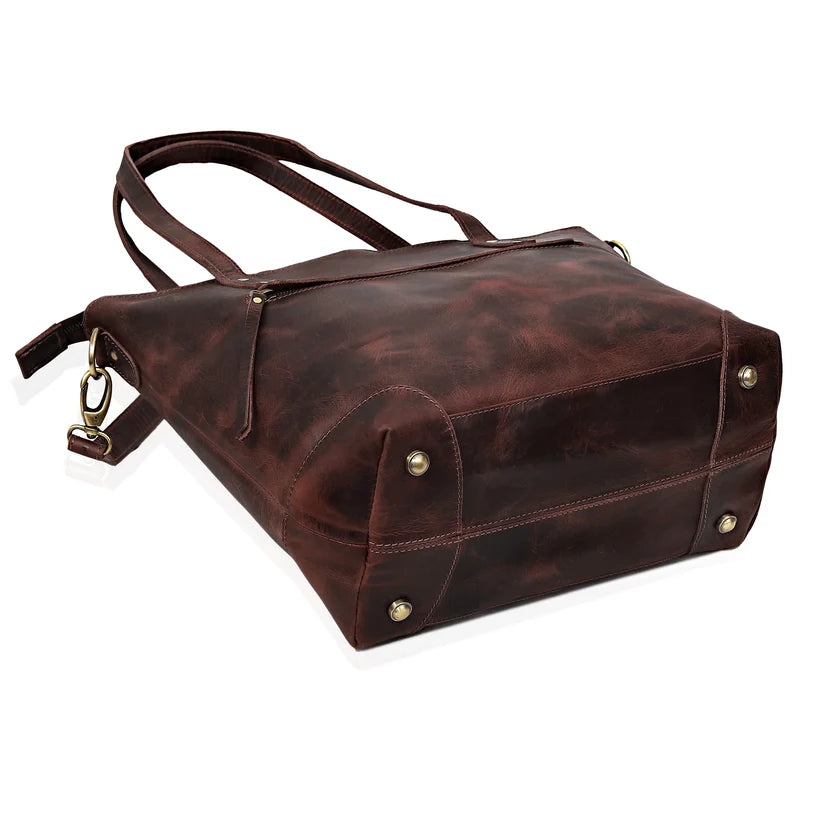 SCARLETT BUFFALO LEATHER TOTE BAG