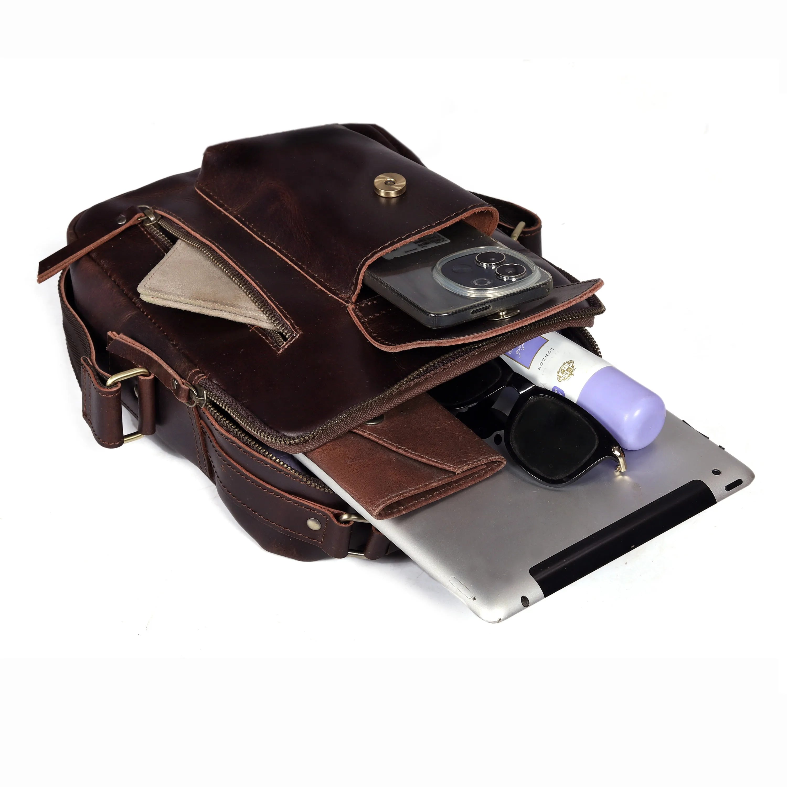Vintage Urban Crossbody Leather Bag For Men and Women