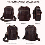 Vintage Urban Crossbody Leather Bag For Men and Women