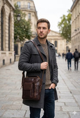 Vintage Urban Crossbody Leather Bag For Men and Women