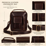 Vintage Urban Crossbody Leather Bag For Men and Women