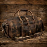 The Frontier Buffalo Leather Duffel