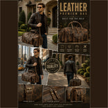 The Frontier Buffalo Leather Duffel