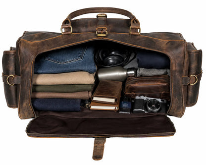 The Frontier Buffalo Leather Duffel