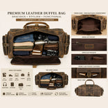 The Frontier Buffalo Leather Duffel