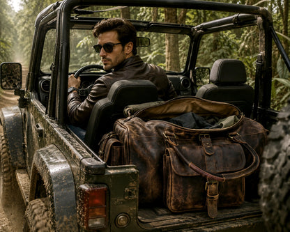 The Frontier Buffalo Leather Duffel