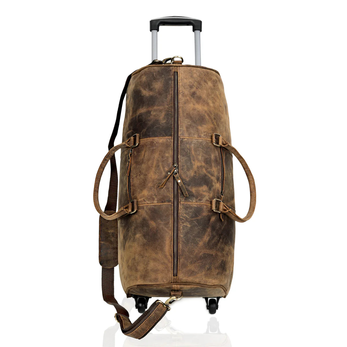 New York  Leather Trolley Duffel bag