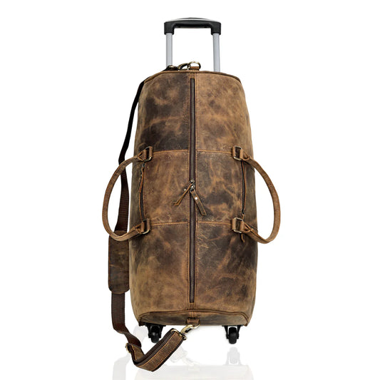 New York  Leather Trolley Duffel bag