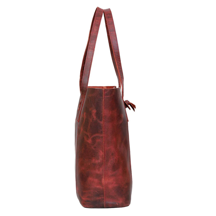 MONTANA BUFFALO LEATHER TOTE BAG