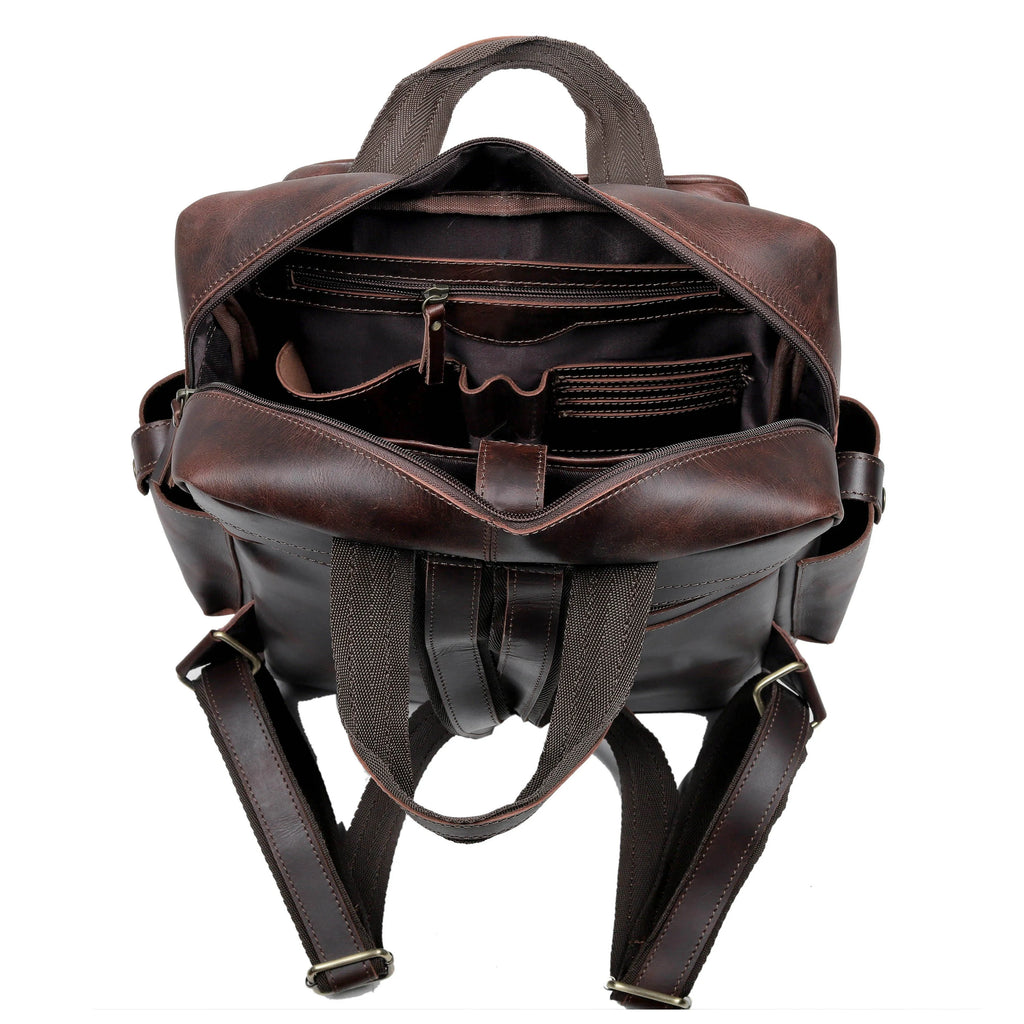 Multiutility Leather Backpack For Work & Travel