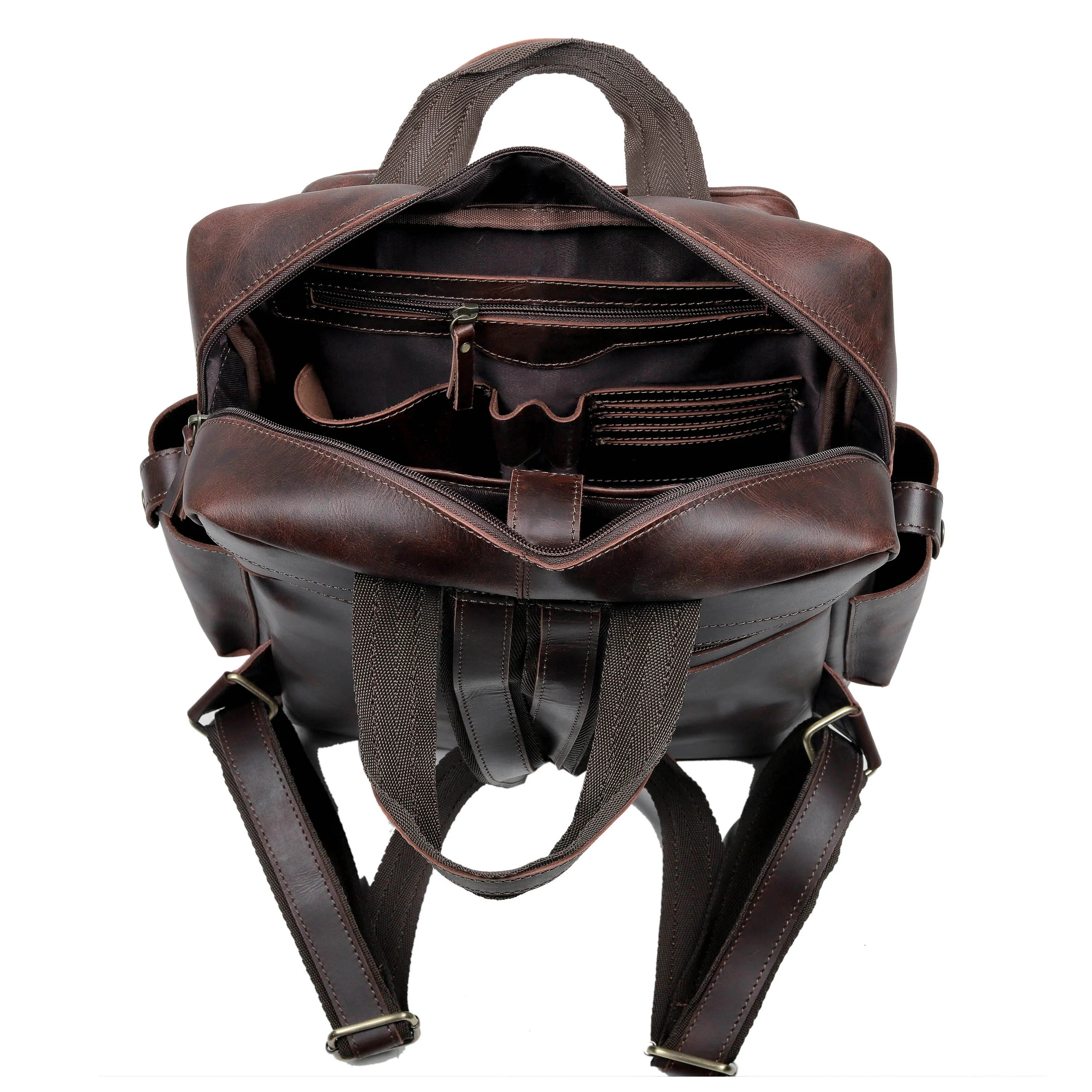 Multiutility Leather Backpack For Work & Travel