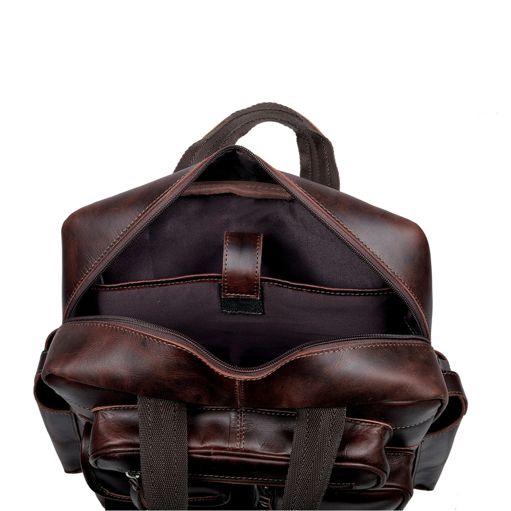 Multiutility Leather Backpack For Work & Travel