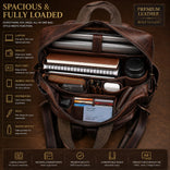 Multiutility Leather Backpack For Work & Travel