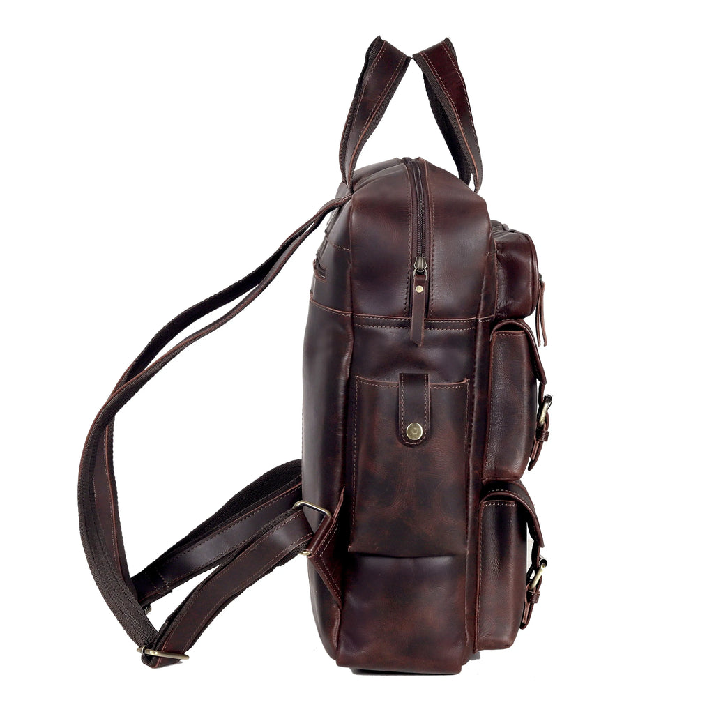 Multiutility Leather Backpack For Work & Travel