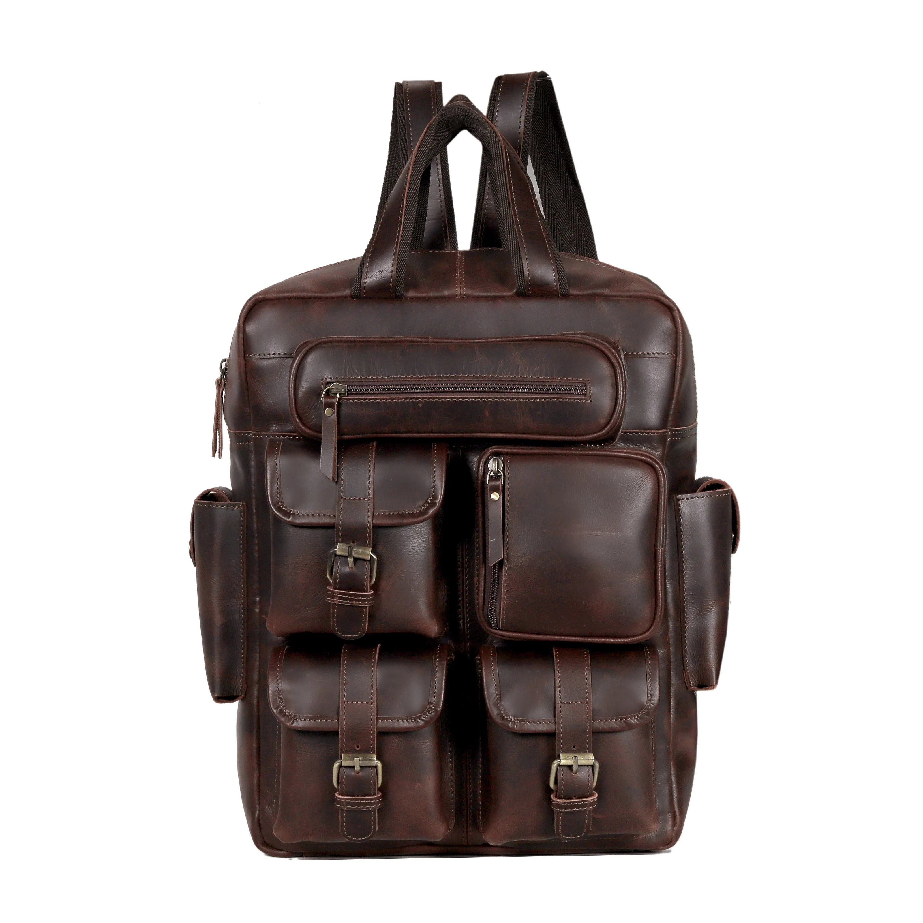 Multiutility Leather Backpack For Work & Travel