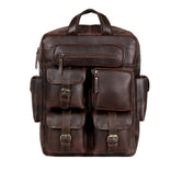 Leather Backpack for Work & Travel with Laptop Compartment