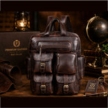 Multiutility Leather Backpack For Work & Travel