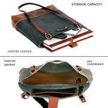 Evergreen Artisan Leather Tote – Sleek Utility with Timeless Charm