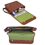 Classic Leather Messenger Bag – Vintage Style Crossbody Satchel for Everyday Use
