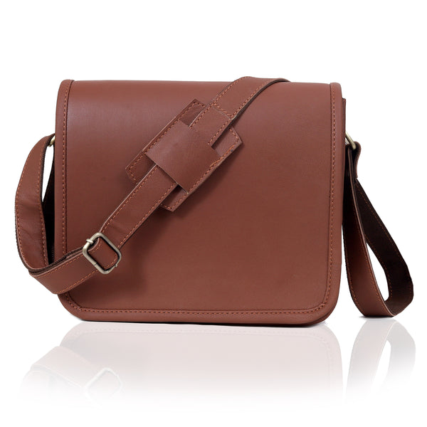 Classic Leather Messenger Bag – Vintage Style Crossbody Satchel for Everyday Use