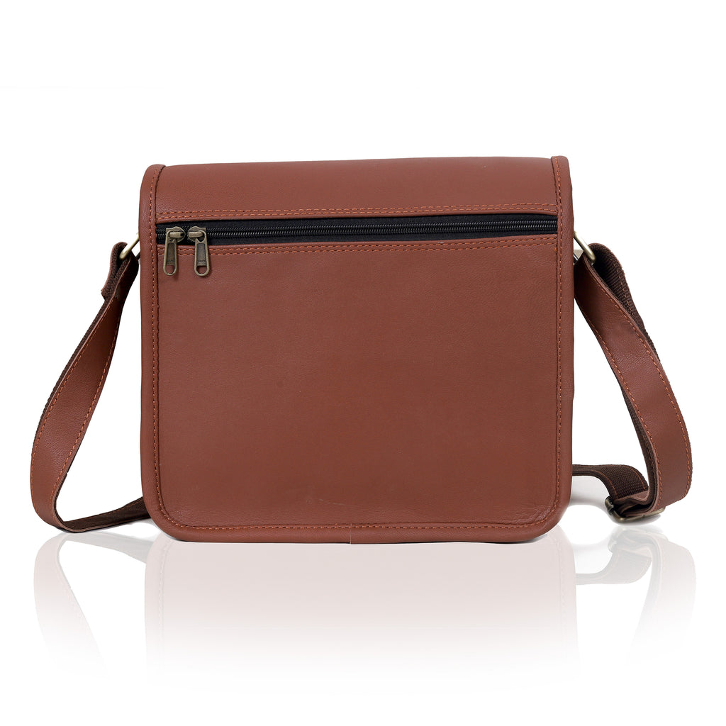 Classic Leather Messenger Bag – Vintage Style Crossbody Satchel for Everyday Use
