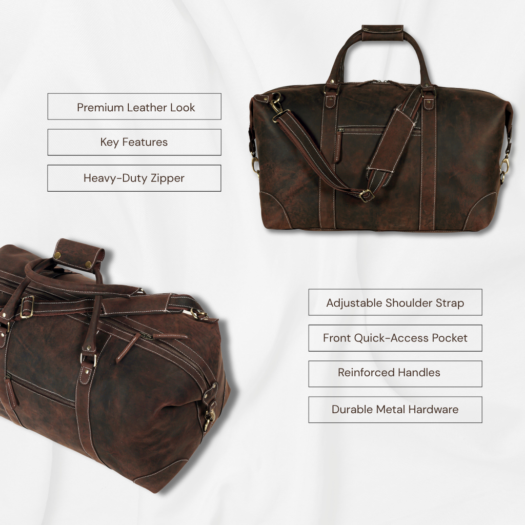Marshall Vintage Leather Duffel Bag
