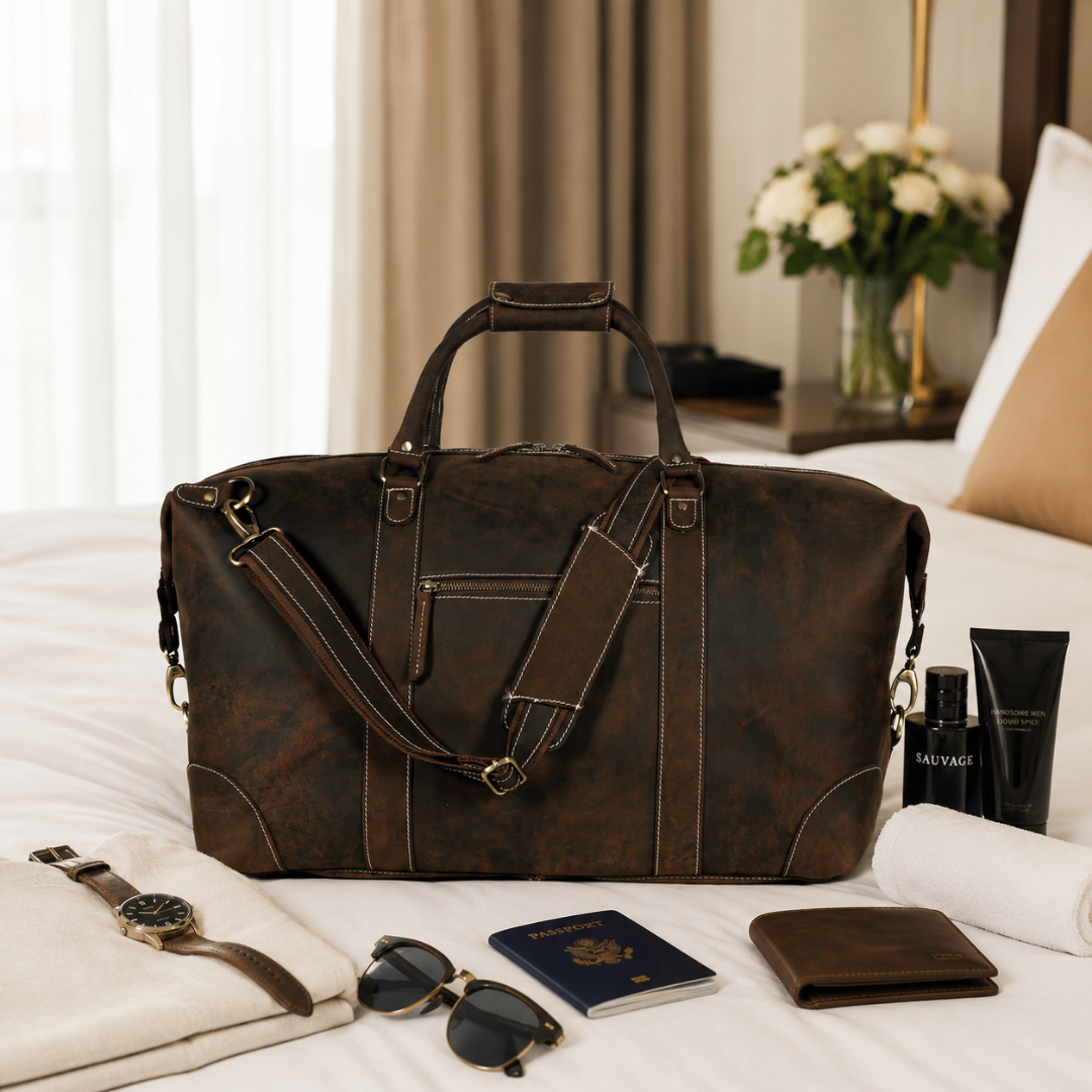 Marshall Vintage Leather Duffel Bag