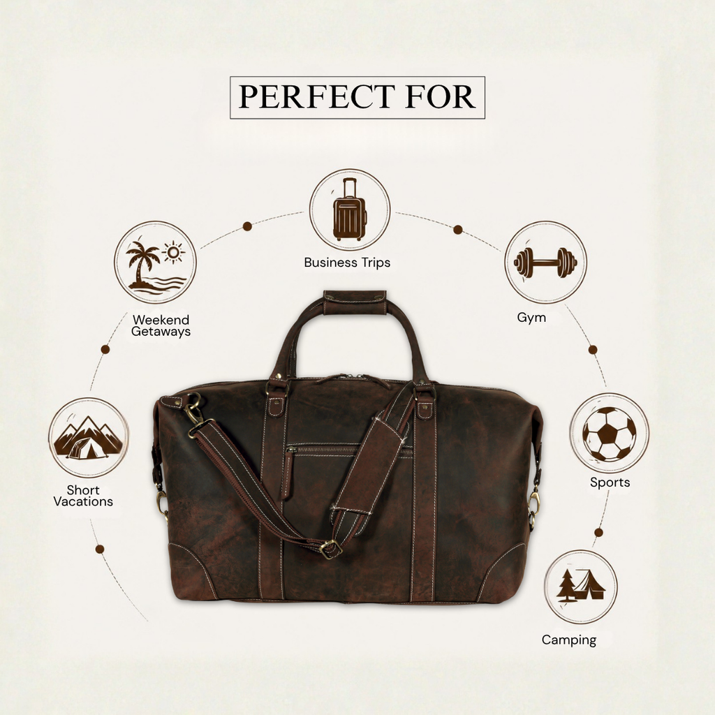 Marshall Vintage Leather Duffel Bag