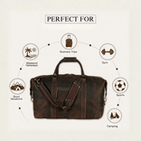 Marshall Vintage Leather Duffel Bag