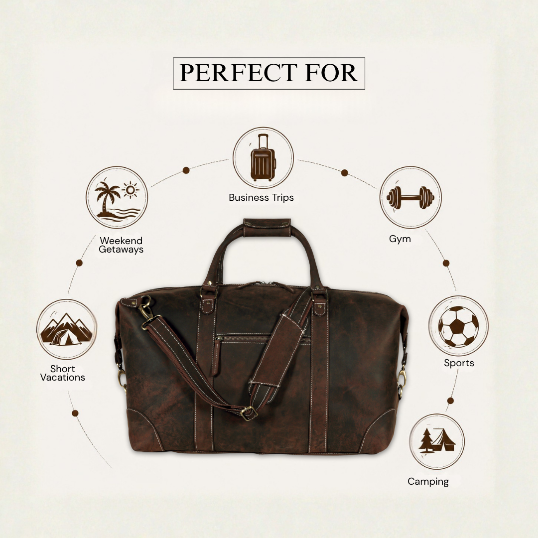 Marshall Vintage Leather Duffel Bag