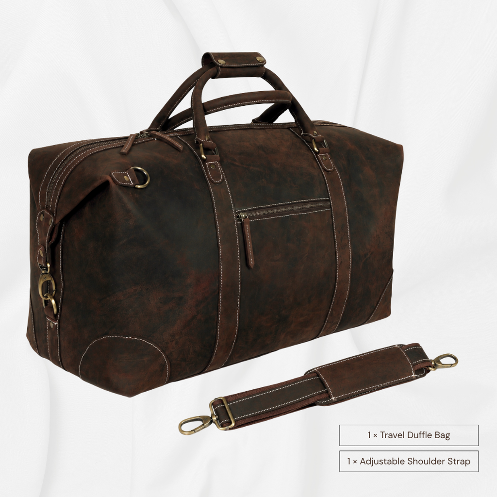 Marshall Vintage Leather Duffel Bag