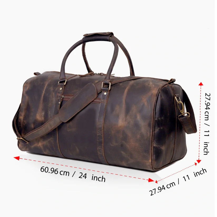 Lincoln Leather Duffel  Bag For Men
