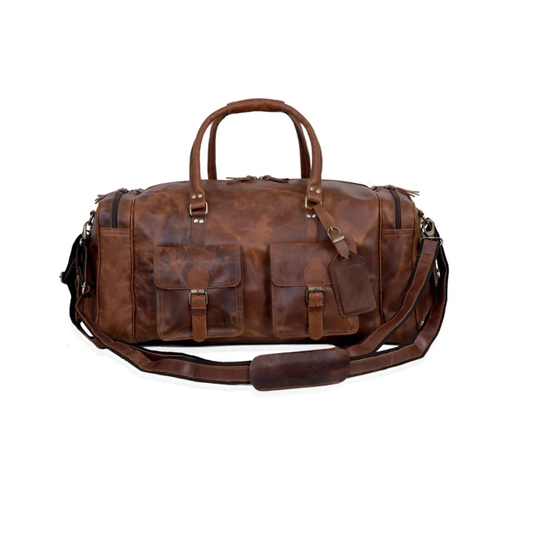 New Jersey Leather Duffel Bag