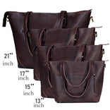 SCARLETT BUFFALO LEATHER TOTE BAG