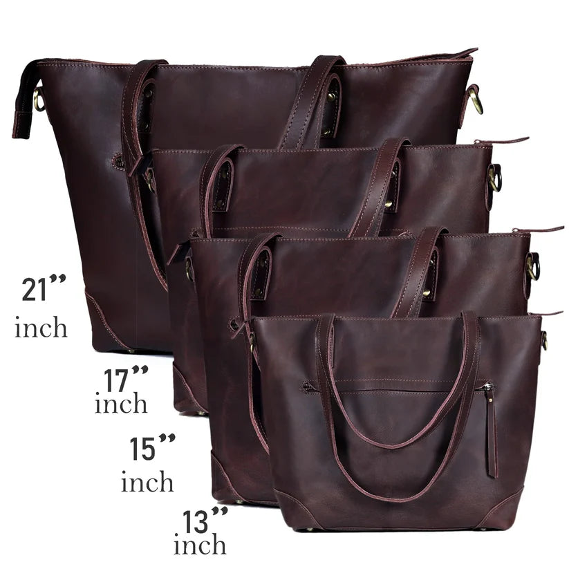 SCARLETT BUFFALO LEATHER TOTE BAG