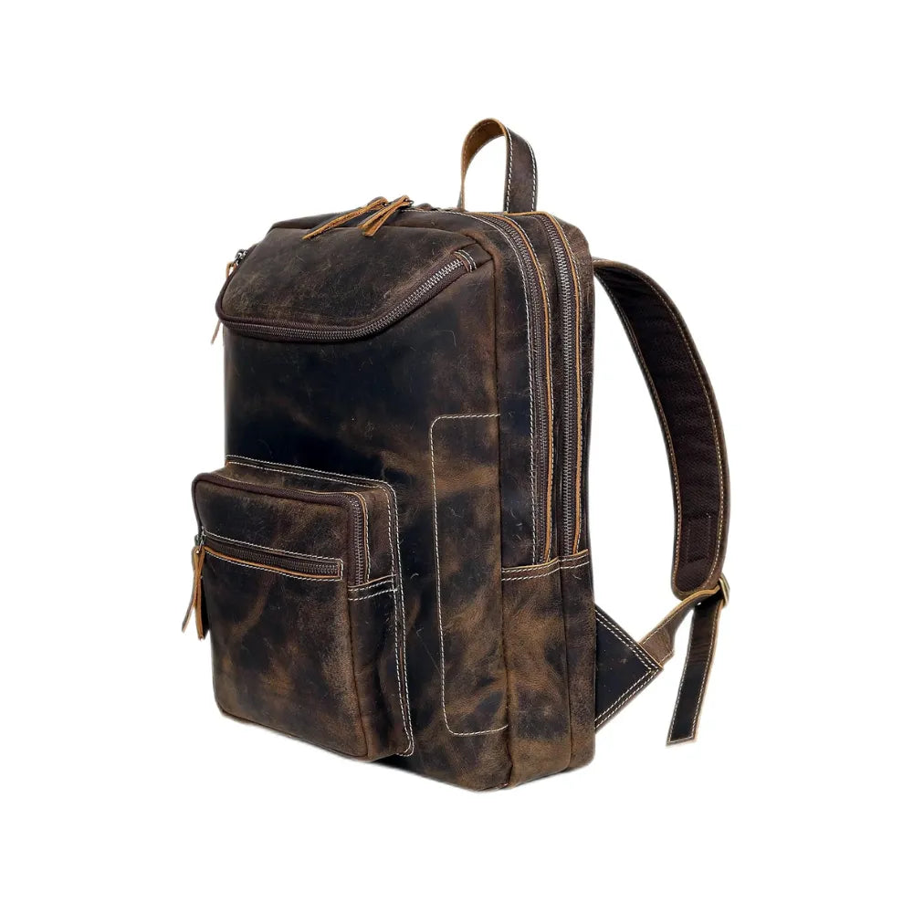 Vintage Leather Backpack For Men 16" Laptop Bag