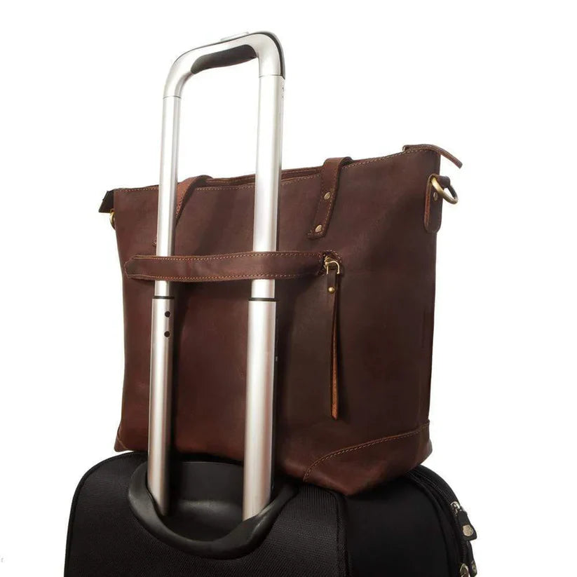 SCARLETT BUFFALO LEATHER TOTE BAG