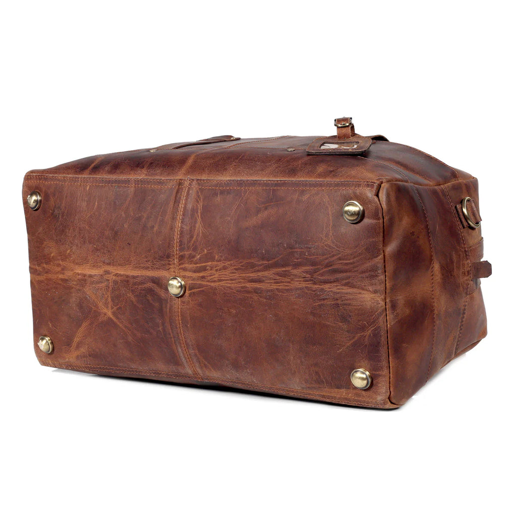 Hudson Leather Weekender Duffel Bag