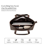 Manhattan Heritage Full Grain Leather Tote Bag