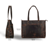 Manhattan Heritage Full Grain Leather Tote Bag