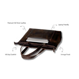 Manhattan Heritage Full Grain Leather Tote Bag