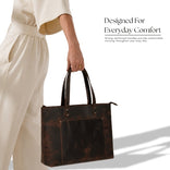 Manhattan Heritage Full Grain Leather Tote Bag